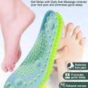 4D Cloud Soles Insoles for Men and Women,Soft Shock Absorption Massage Insoles -Comfort Sports Shoe Inserts Arch Support Insoles, Work Boot Shoe Insole (Blue, M Men 8~9 /Women 9.5)