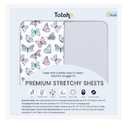 TotAha Premium Soft Pack n Play Sheets, Super Stretchy Jersey Knit Mini Crib Sheets Fitted, Silky Comfort Graco Pack and Play Mattress Sheets 2-Pack, Purple Butterfly