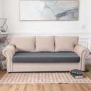 Waterproof Couch Cushion Covers Sofa Seat Cover, Stretch Sofa Cushion Slipcovers for Sectional Sofa, Reversible Furniture Protector Covers for Kids Pets, Washable(Large, Grey)