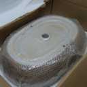 23 x 16 Bathroom Vessel Sink with Waterfall Faucet and Pop-Up Drain Combo, Oval Ceramic Vessel Sink Above Counter Brown Bathroom Sink Bowls