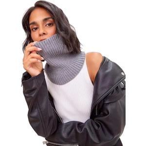 Winter Neck Warmer Scarf Neck Gaiter for Men Women, Windproof Neck Warmer Ski, Tube Circle Neck Scarves (Gray)