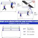 Volleyball Net, 14FT Freestanding Volleyball Net for Backyard, Adjustable Height and Instant Setup, Professional Portable Training Practice Set for Indoor and Outdoor with Carry Bag