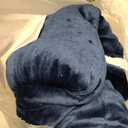 Bedsure GentleSoft Sherpa Fleece Blankets Queen Size for Bed - Thick and Warm Throw for Women and Men, Soft Fuzzy Plush Queen Blanket for Winter, Non-Heated, Navy, 90x90 Inches