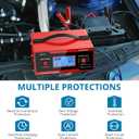 AUTOUTLET Upgraded 8 Volt Battery Charger for Golf Cart Automotive Battery Charger and Maintainer 0-14A with Cable Clamps for 6/8/12/14/16/24V Lead-Acid Batteries