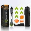 Premium 7 in 1 Caulking Tool Kit  Remove Old Sealant, Smooth New Bead & Re finish Grout Joints Quickly for Bathroom, Kitchen, Tile Edge & Shower  Professional DIY Handyman Grade