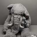 MorisMos Giant Elephant Stuffed Animals,39" Big Mama and Baby Stuffed Elephant Plush Toys for Kid Girl Boy Adult,3ft Large Woodland Stuffed Animals Gift for Birthday Baby Shower Decor Christmas