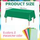 12 Pack Hawaiian Plastic Tablecloth for Round Tables, Tropical Luau Disposable Table Cover, Luau Table Cloth for Summer Pool Beach Flamingo Birthday Picnic Party Supplies Decorations