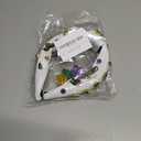 Mardi Gras Headband for Women Carnival Costumes Headbands Fat Tuesday New Orleans Masquerade Party Accessories (White)