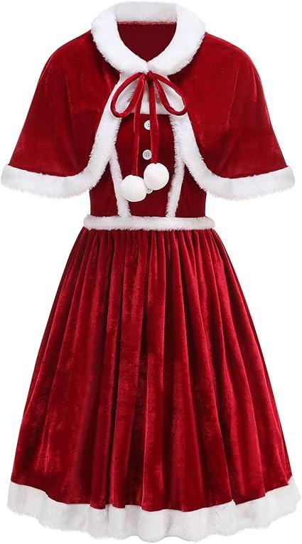 HAPNBCELE Christmas Claus Outfit (Red,M)