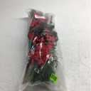 Hotop 6 Pcs Christmas Artificial Poinsettias Florals 19.6 Inch Large Christmas Poinsettia Decorations Red Green Christmas Flower Picks Stem for Christmas Tree Ornament Wreath DIY Xmas Party Decor