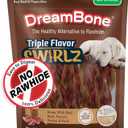 Dreambone Triple Flavor Swirlz No Chicken Added for Dogs, 25 Count, Treat Your Dog to Easy-to-Digest Rawhide-Free Chews Made with Real Beef, Peanut Butter and Pork