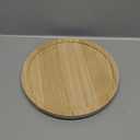 Bamboo Sofa Arm Tray,Foldable Sofa Armrest Clip-On Tray Suitble for 4"-9" Armrest,Circle Sofa Arm Table for Snacks/Drinks/Fruit/Dessert/Rmote (9.49x8.86x3.54 inch)