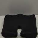 Cushion Lab Patented Pressure Relief Seat Cushion for Long Sitting Hours on Office & Home Chair - Extra-Dense Memory Foam for Soft Support. Car Pad for Hip, Tailbone, Coccyx, Sciatica - Black