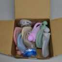 PandaEar 7 Pack Reusable Silicone Baby Food Pouches, Washable Freezer Squeezable Pouch for Toddler Kids, BPA-Free Silicone Refillable Baby Food Storage, 4oz