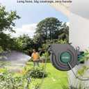 AYURA Retractable Garden Hose Reel 100 ft x 1/2 inch with Pro Metal Shaft, Heavy Duty Automatic Garden Hose Reels with Kink-Free Rewind and Lock at Any Length, Wall Mount Water Hose Reel for Outside (EXP 11/28/35)