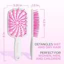 FHI Heat UNbrush Plus Curly Hair Brush for Gentle & Effective Detangling on Wet or Dry Fragile Hair Types Detangler Brush w/ 84 UltraFlex Bristles, Ultra-light, Vented, Anti Static Hairbrush