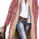 PRETTYGARDEN Women's 2025 Winter Fashion Clothes Oversized Shearling Fleece Long Coats Jackets (Large, Brick Red)