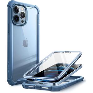 i-Blason Ares Case for iPhone 13 Pro 6.1 inch (2021 Release), Dual Layer Rugged Clear Bumper Case with Built-in Screen Protector - Azure