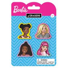 Barbie 4 Erasers 6 Packs