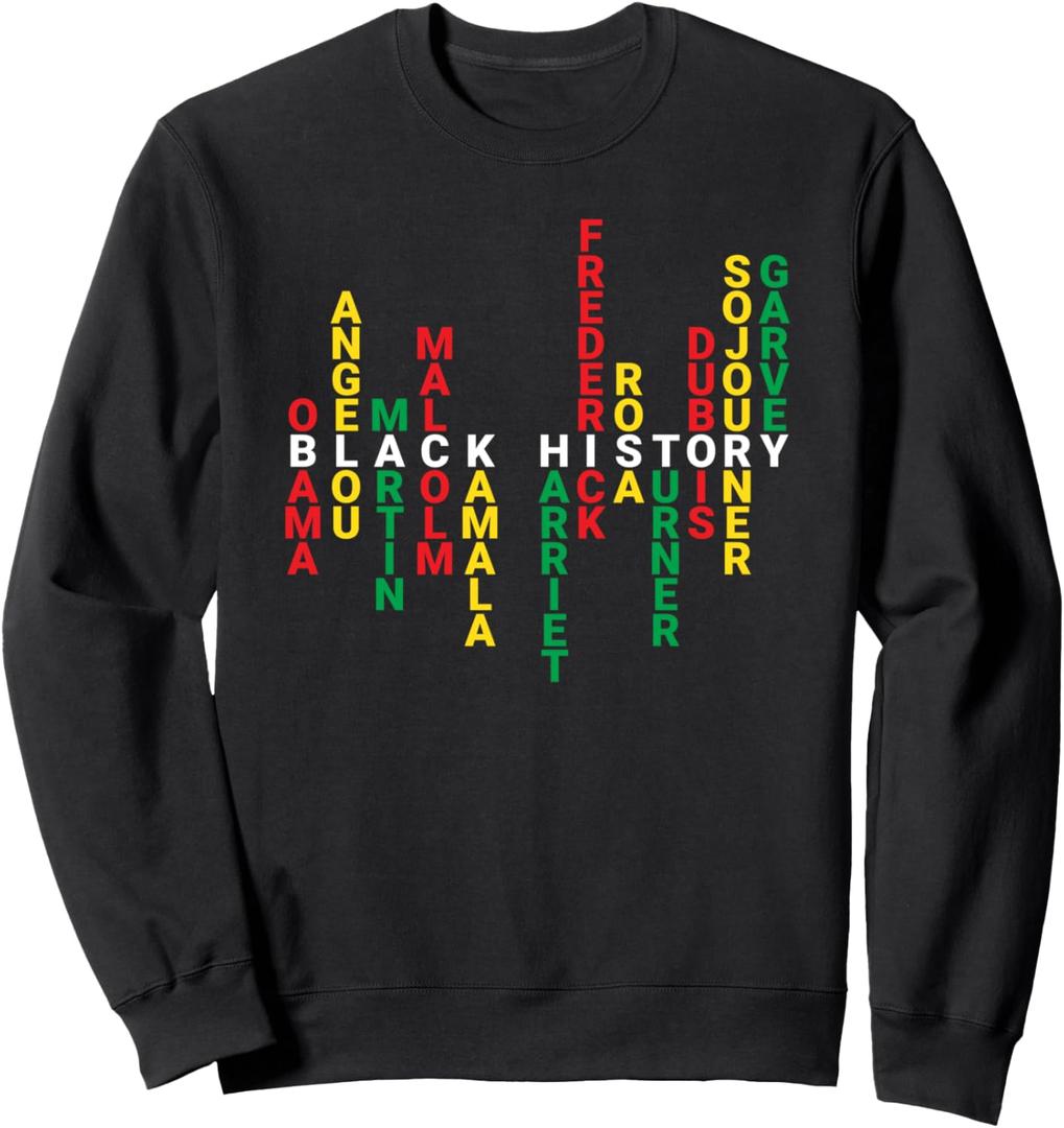 Black History Month Apparel Powerful Leaders Men Women Sweatshirt, XL