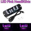 (Pink) LED Light Sign for Car, Taxi Sign Light Windshield Led Sign Car LED Decal with Suction Cups USB Plug for Cars, Trucks, SUVsDriver Accessories for carBumper Stickers