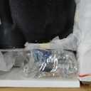 Tribesigns 80'' L-Shaped Desk, Large Executive Office Desk with 55'' Drawers Cabinet, Modern Computer Table with Storage Shelves, Business Furniture for Home Office, Walnut & Black