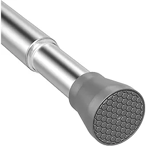 Shower Curtain Rod Tension Curtain Rod 3064 Inch Silver Shower Rod Curtain Rod no Drilling Expandable Tension Curtain Rod Spring Curtain Rod for Bathroom Closet Doorway Door