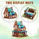 Mini Bricks 1767PCS Fairy Tale Medieval Vintage Post Station Building Blocks, Creative Ideals Village House Architecture Building, Best Halloween for 14+ Boys, Girls or Kids Adults