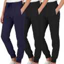 Real Essentials 3 Pack: Girls' Lounge Joggers Soft Athletic Performance Casual Sweatpants (Ages 7-16) (X-Small, Set 11)