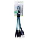 CELLCandy® 4-in-1 Charge Cable - Light Blue/Black
