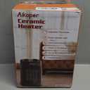 Space Heater, 1500W Electric Heaters Indoor Portable with Thermostat, PTC Fast Heating Ceramic Room Small Heater with Heating and Fan Modes for Bedroom, Office and Indoor Use (Black)