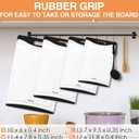 Empune Extra Large Cutting Boards, Plastic Cutting Boards for Kitchen (Set of 4) Cutting Board Set Dishwasher Safe Chopping Board with Juice Grooves Easy-Grip Handles, Black