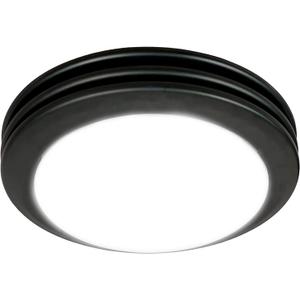 Akicon Ultra Quiet Bathroom Exhaust Fan with LED Light 80CFM 2.0 Sones Round Bathroom Ventilation Fan with Frosted Glass Cover Matte Black Finish (Matte Black)