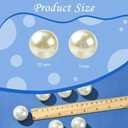 Ornazy 60Pcs 25mm Acrylic Imitated Pearl Beads Round Pearl Craft Beads for Jewelry Making Bracelets Necklaces Decoration