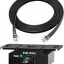 Bass Control Knob Remote Amplifier Replacement Bass Controller Car Audio Adjustable with 6-pin Extension Cord for Subwoofer - 4M/13.12FT Cable