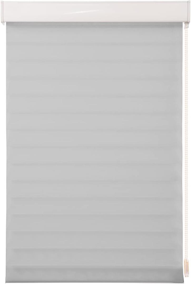 Shangri-La Blinds & Shades Custom Size Roller Window Shades Roller Blinds for Windows Light Filtering Room Darkening Solar Roller Blinds Light Control for Day and Night (Grey, Custom Size)