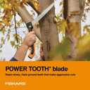 Fiskars Hand Saw, Folding Saw with Dual Position Locking Saw Blade for Overhand Cuts and Under Cuts and Power Tooth Blade with Triple Ground Teeth, Soft Grip 10-Inch Pruning Saw