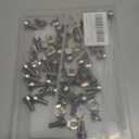 50 Pack Heavy-Duty Rack Mount Cage Nuts Kit with M6x20mm Thumb Screws & 20 Cable Ties - Fits for Server Cabinets (Nickel Plated -Silver)