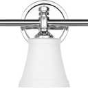 Bathroom Vanity Light Fixtures, Traditional Chrome 3 Lights Wall Sconce Lighting with Opal Glass Shade, Porch Wall Mount Light Fixture for Bathroom, Mirror Cabinets Hallway Stairs