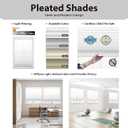 DEZ FURNISHINGS Cordless 1" Light Filtering Pleated Shade, Fabric, 58"W x 72"H, White