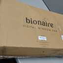 Bionaire Window Fan with Reversible Airflow Blades 3-Speed Settings, Programmable Thermostat, LED Display, Remote Control, Fits 2436" Windows, No Assembly Required