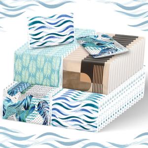 100 Pack Pocket Tissues, Slim Pack Facial 3 Ply Wallet Size Pocket Tissues Soft Portable Tissue for Wedding Holiday Party Supplies (4 Styles)