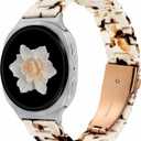 Wearlizer Resin Bands Compatible with Samsung Galaxy Watch 8 Band 40mm 44mm/Galaxy Watch 8 Classic 46mm, Dressy Lightweight Bracelet Strap Accessories for Galaxy Watch8 Women Men