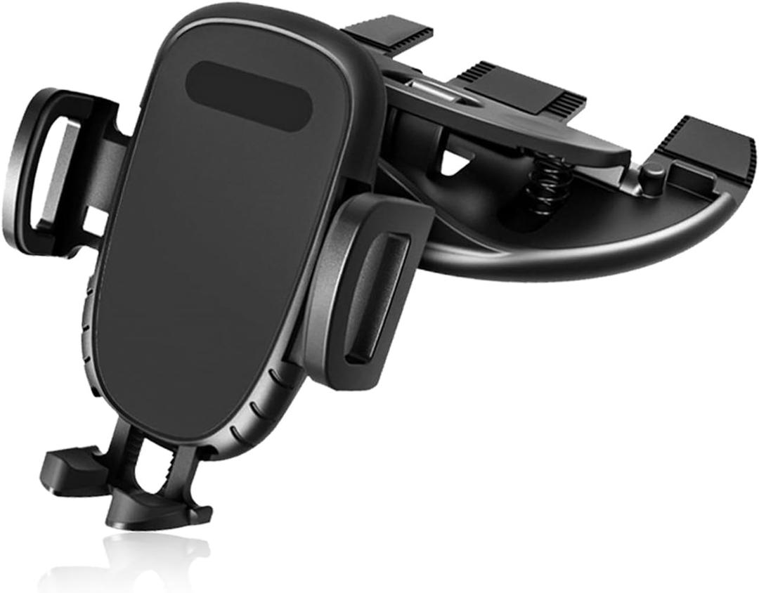 Augeny Car Phone Holder for CD Slot, 360 Degree Rotatable Auto Phone Mount, Universal Cellphone Holder with One Hand Operation Design, Vehicle CD Slot Phone Holder for All Smartphones