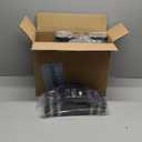 DASTOR 4 Pack Outdoor Wall Lights, Modern Exterior Lighting Fixtures Wall Mount, 2-Layer Black Outdoor Lights for House, Up and Down Lights Outdoor Sconces Wall Lighting for Porch Patio Garage