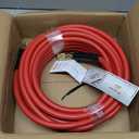 Hybrid Air Hose 3/8-Inch by 50 Feet Air compressor Hose, Heavy Duty, Lightweight, Kink Resistant, All-Weather Flexibility with 1/4-Inch Brass Male Fittings, Bend Restrictors, 300 PSI
