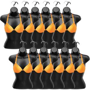 Dress Form Female Mannequin Torso Hollow Back Hanging Mannequin Body Manikin with Hook Half Body Shirt Clothing Display Plastic(12 Pcs,22.8 x 15.7 Inch)