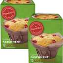 PaperChef - Parchment Lotus Baking Cups - Easy Release, Non-Stick Paper - Decorative Baking Cups, Perfect for Parties, Weddings, and Holidays - 12 count - 2 Pack