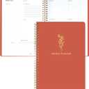 Simple Weekly Planner Undated & To Do List Notebook with Habit Tracker - 6.5x9.25" 60 Sheets Terracotta - Spiral Weekly Planner Notepad for Work and Life Tasks Journal - Minimalist Undated Planners
