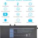 4GVMP 1V1XF Laptop Battery for Dell Latitude 5400 5500 Latitude E5400 E5500 5410 5510 Precision 3540 3550 Inspiron 7590 2-in-1 7591 2-in-1 7791 2-in-1 P84F P84F001 P42E NO MC506 MC505 MC507 661-5736
